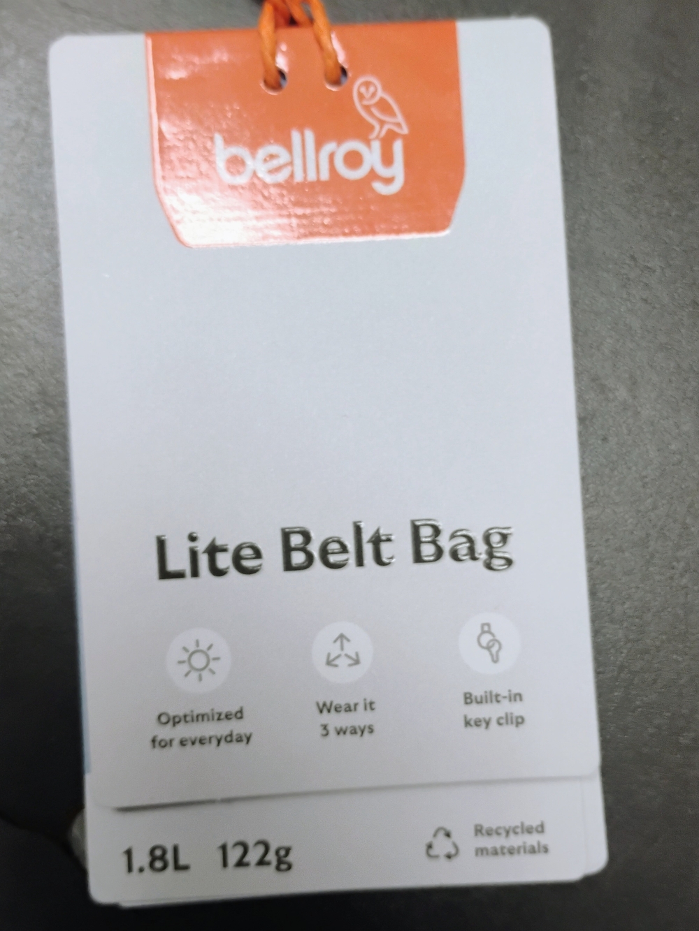 Bellroy Rust Orange Sling Pouch with Brown Strap - Picture 2 of 4
